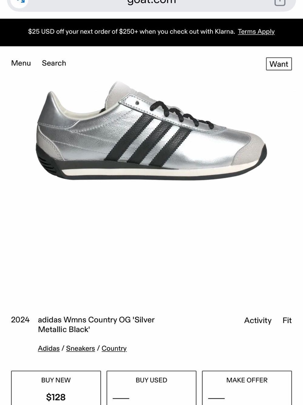 Adidas Country OG in silver and black - Picture 9 of 15